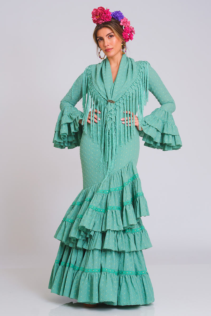 VESTIDO CANASTERA MUJER VERDE