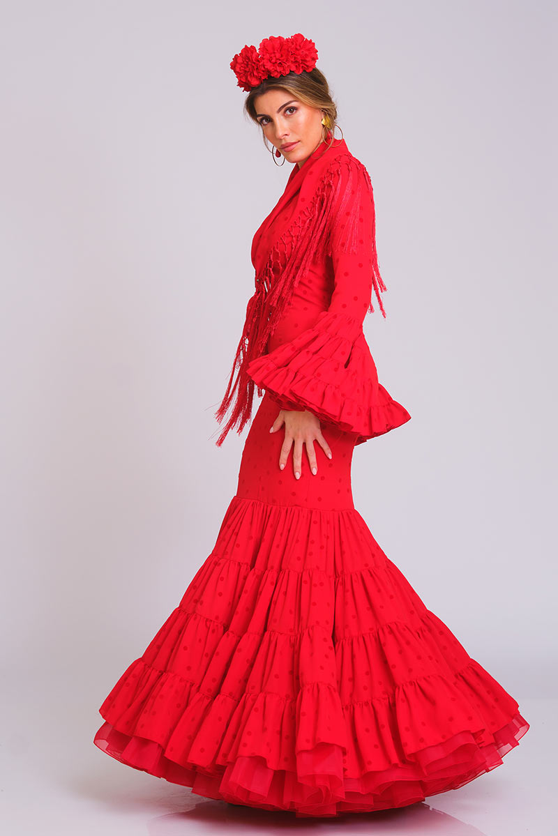 VESTIDO POMPOSO MUJER ROJO