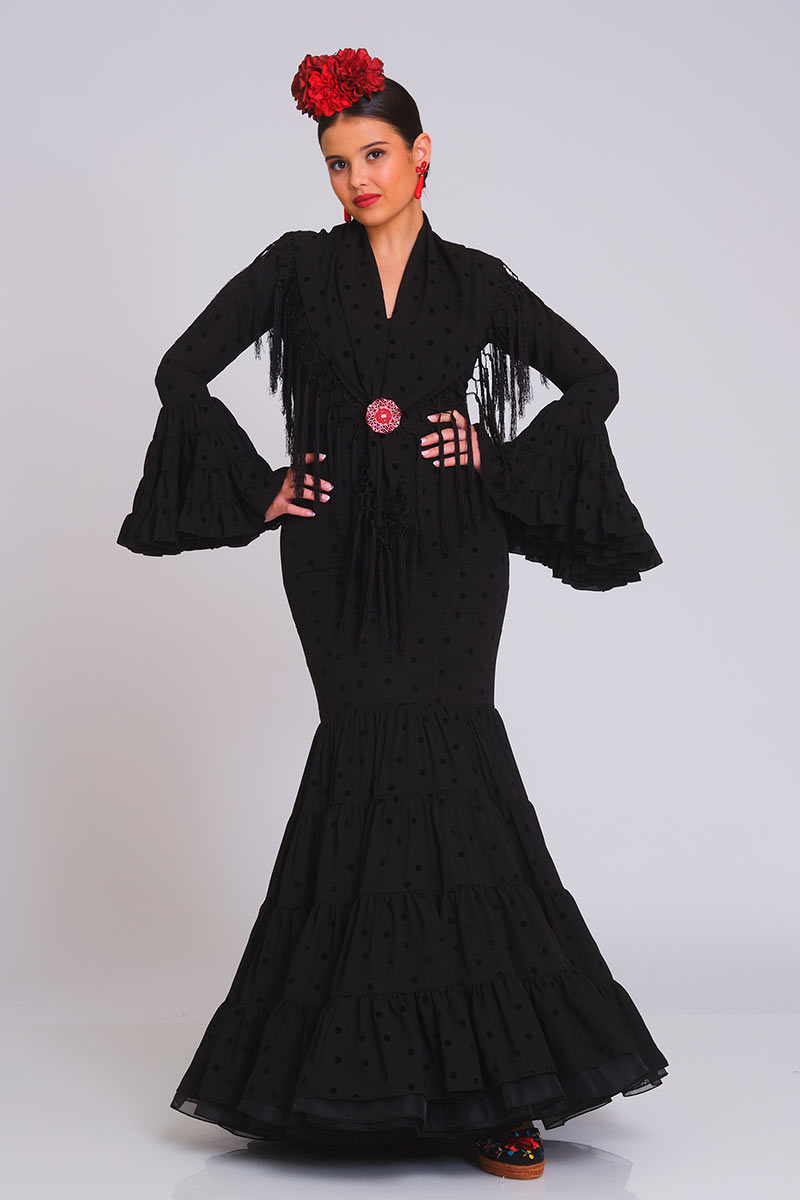 VESTIDO POMPOSO JOVEN NEGRO