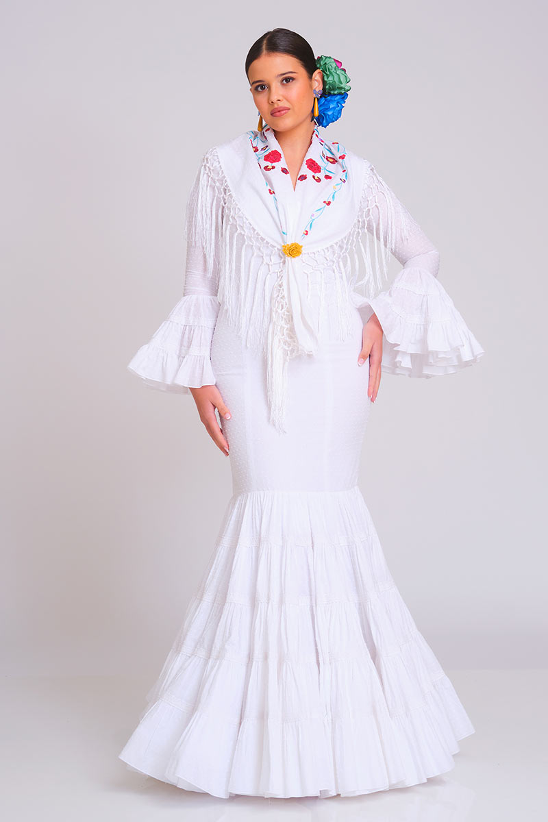 VESTIDO CANELA JOVEN BLANCO