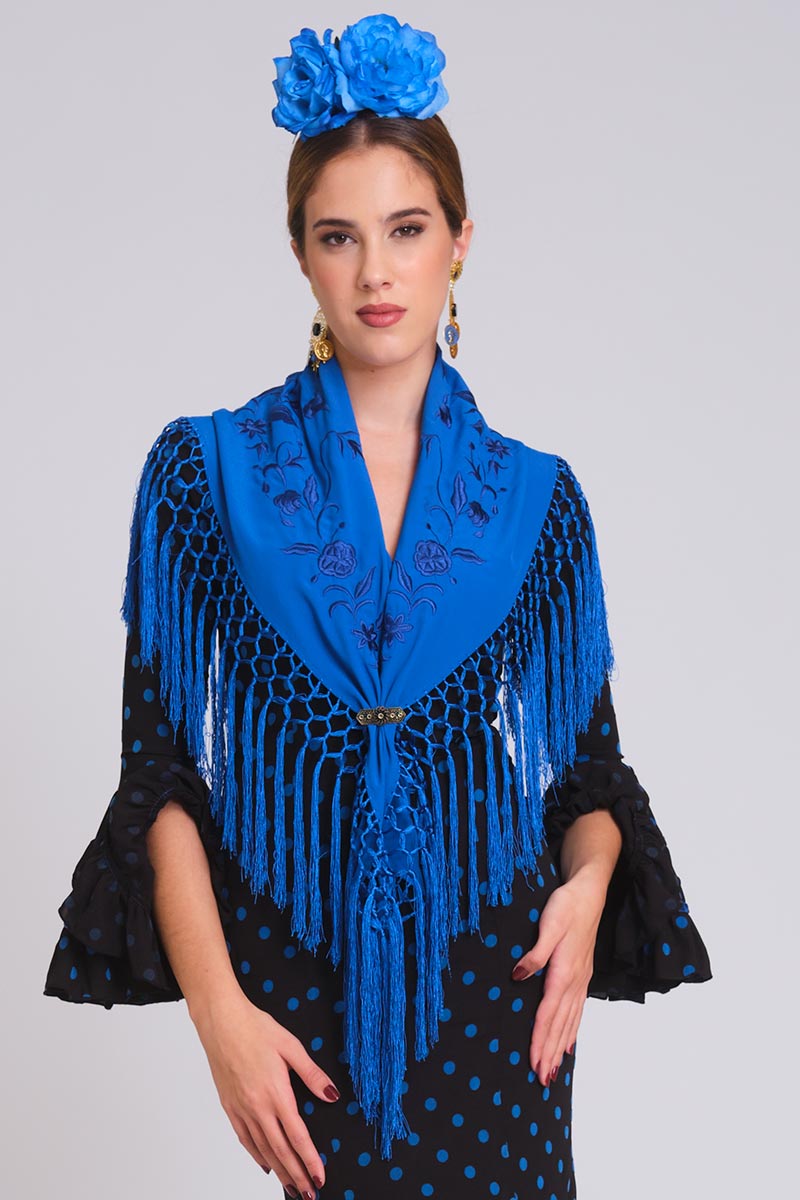 MANTON BORDADO ATENEA MUJER LAPIZLASZULI