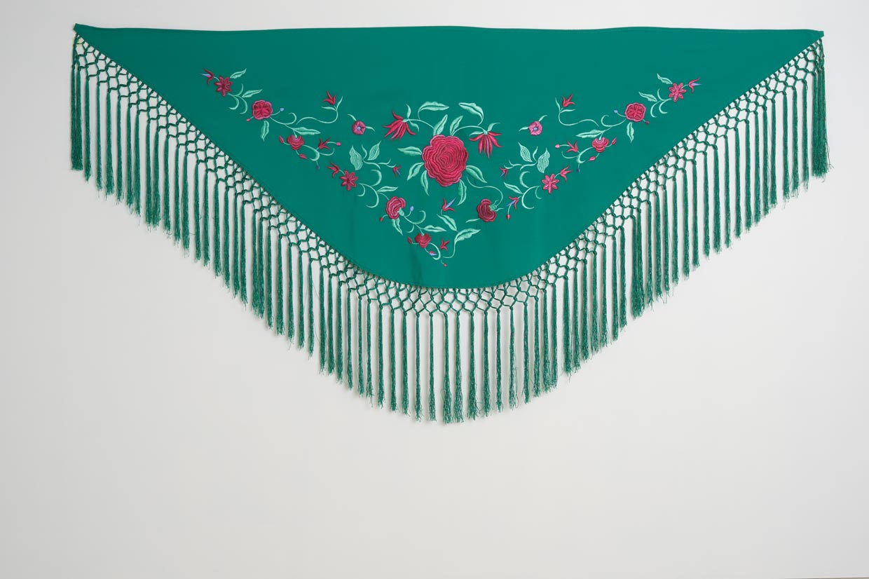 MANTON BORDADO ATENEA MUJER VERDE