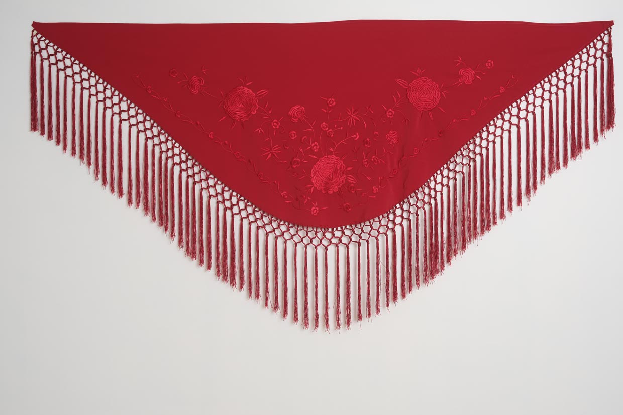 MANTON BORDADO PERSEFONE MUJER BURDEOS