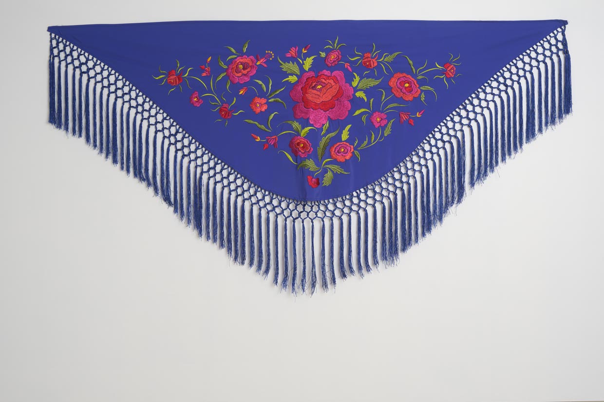 MANTON BORDADO ARTEMISA MUJER AZUL ROYAL