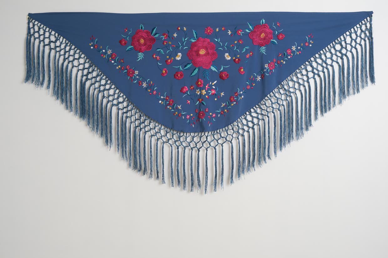 MANTON BORDADO AFRODITA MUJER NAVY