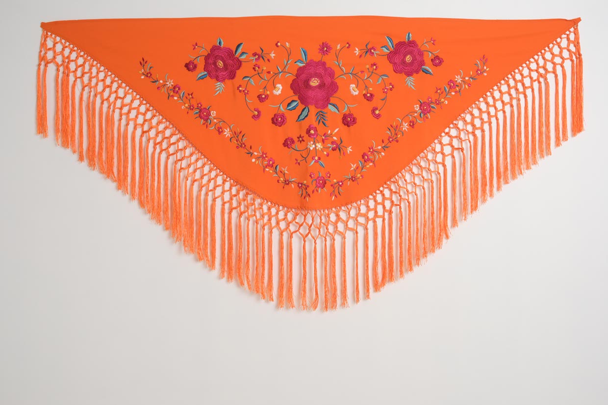 MANTON BORDADO AFRODITA MUJER TEJA