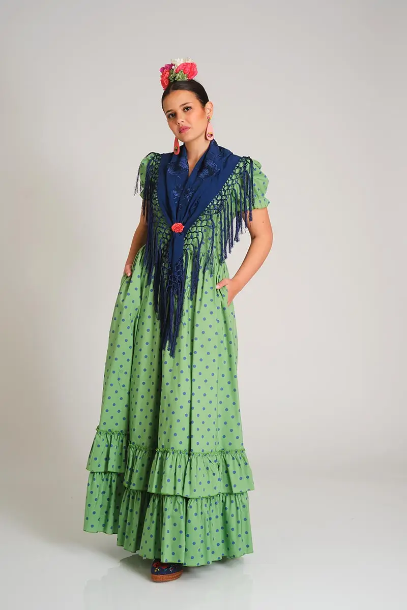 VESTIDO ROMERIA CAMINO VERDE