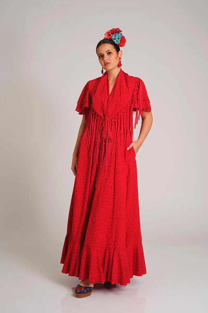 VESTIDO ROMERIA MARAVILLA ROJO