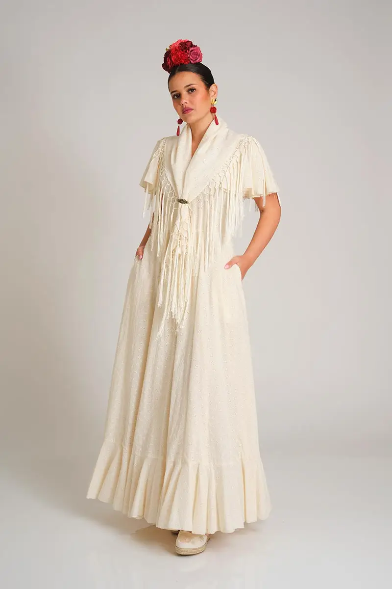 VESTIDO ROMERIA FARAONA BEIGE