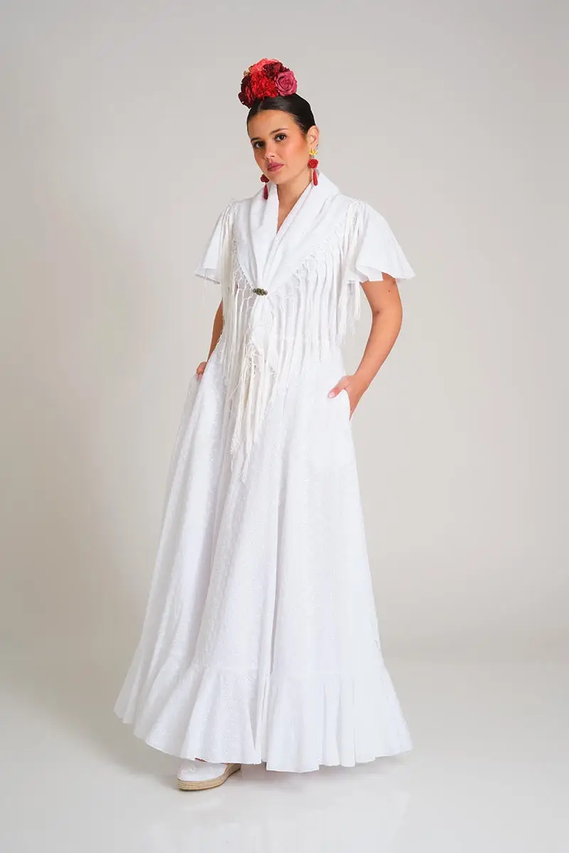VESTIDO ROMERIA FARAONA BLANCO