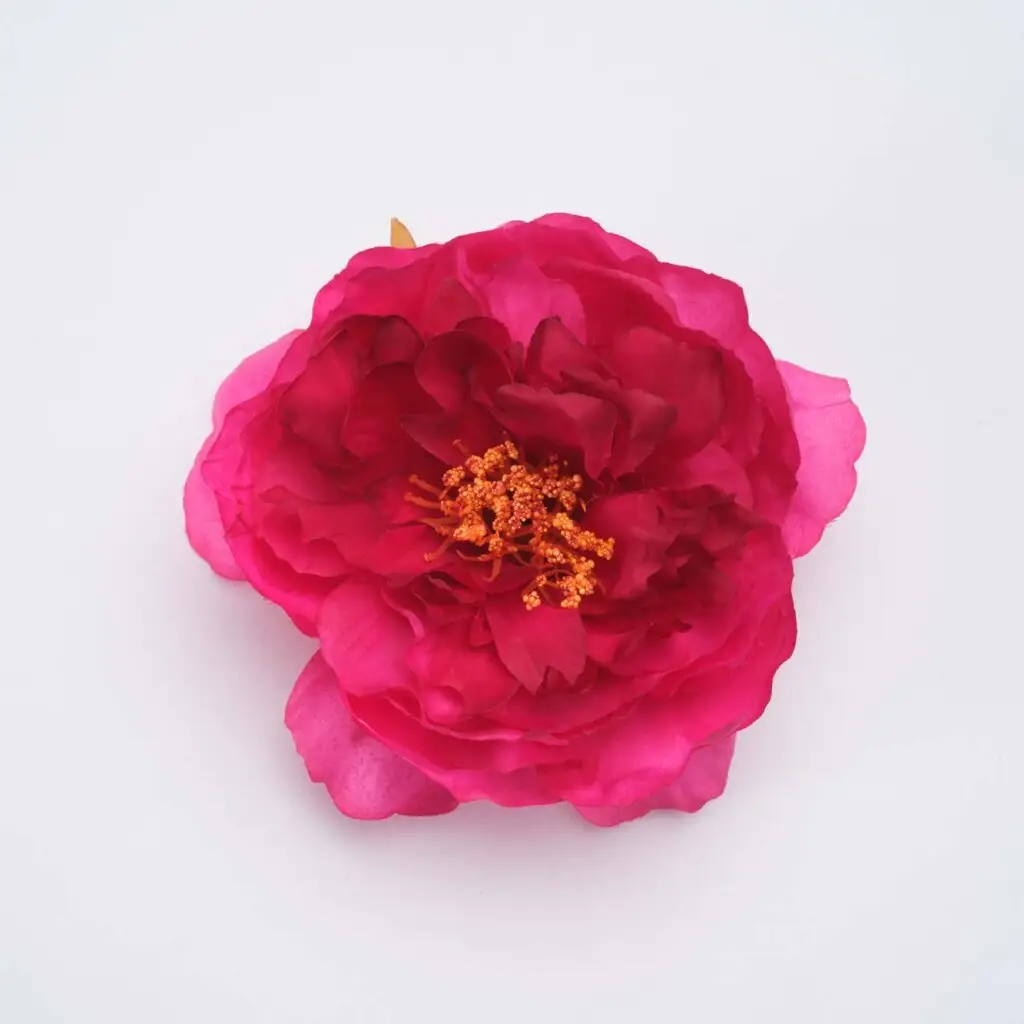 Flor de flamenca buganvilla con estambres para el pelo, complemento de feria y traje de flamenca