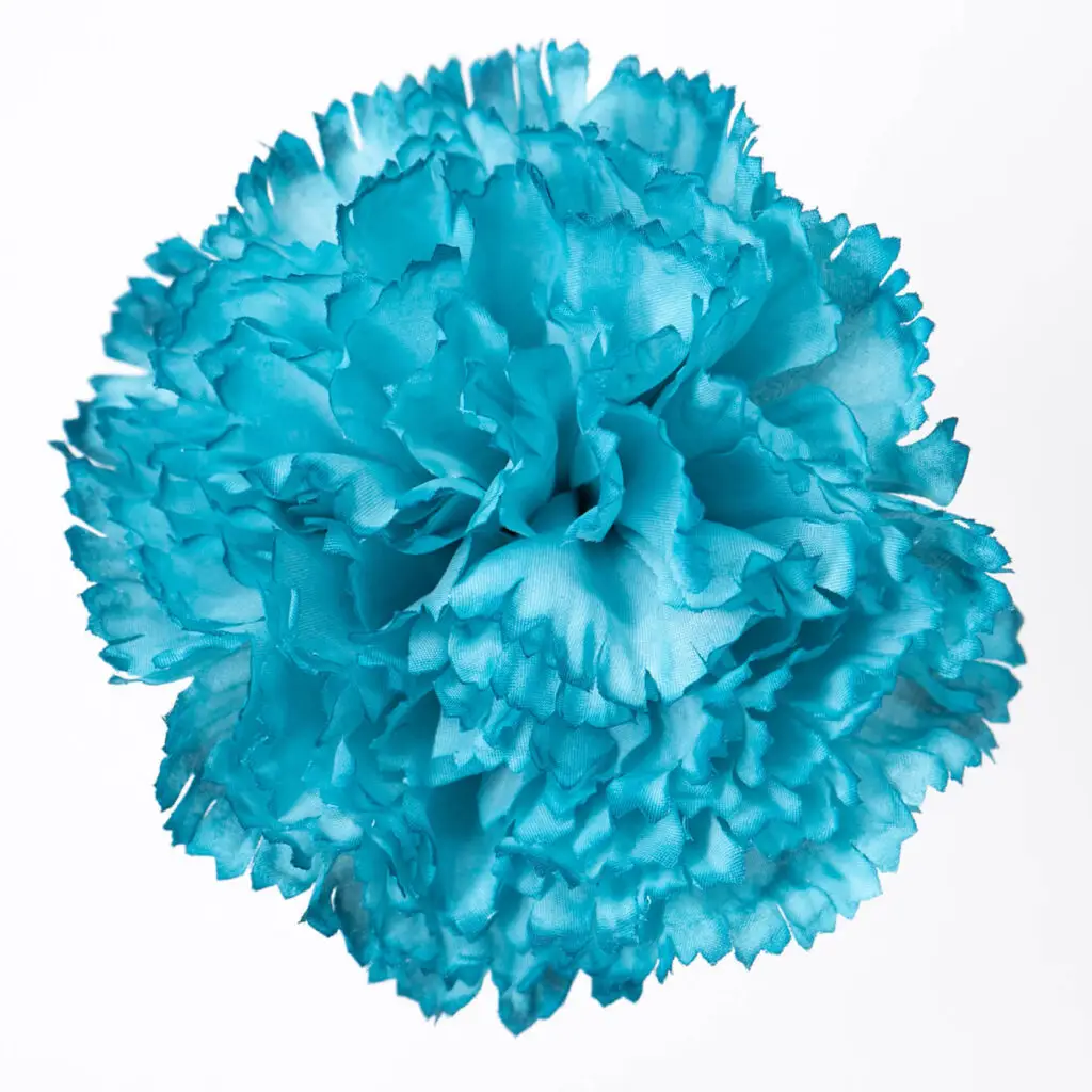 Flor de flamenca azul turquesa para el pelo, complemento de feria y traje de flamenca