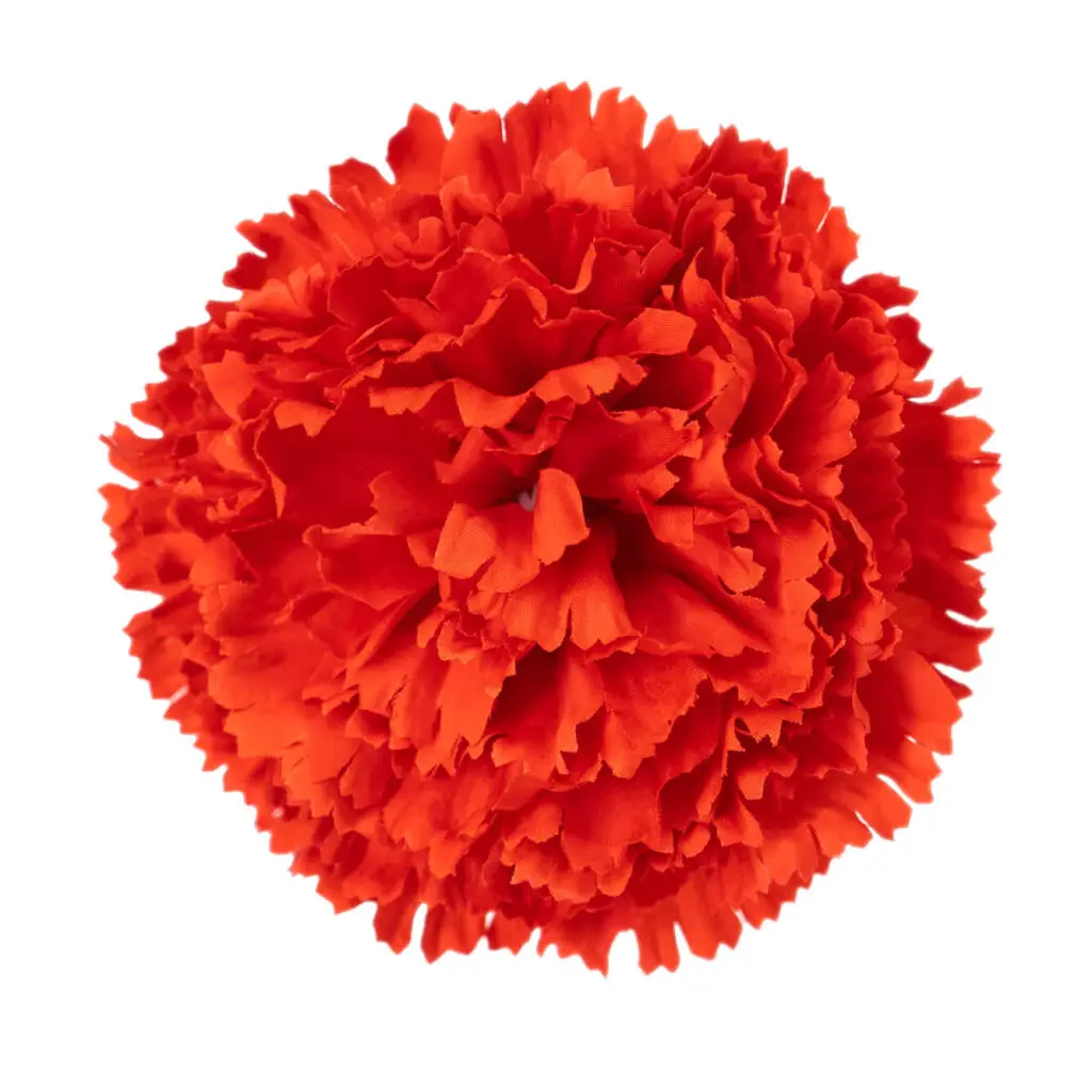 Flor de flamenca roja para el pelo, complemento de feria y traje de flamenca