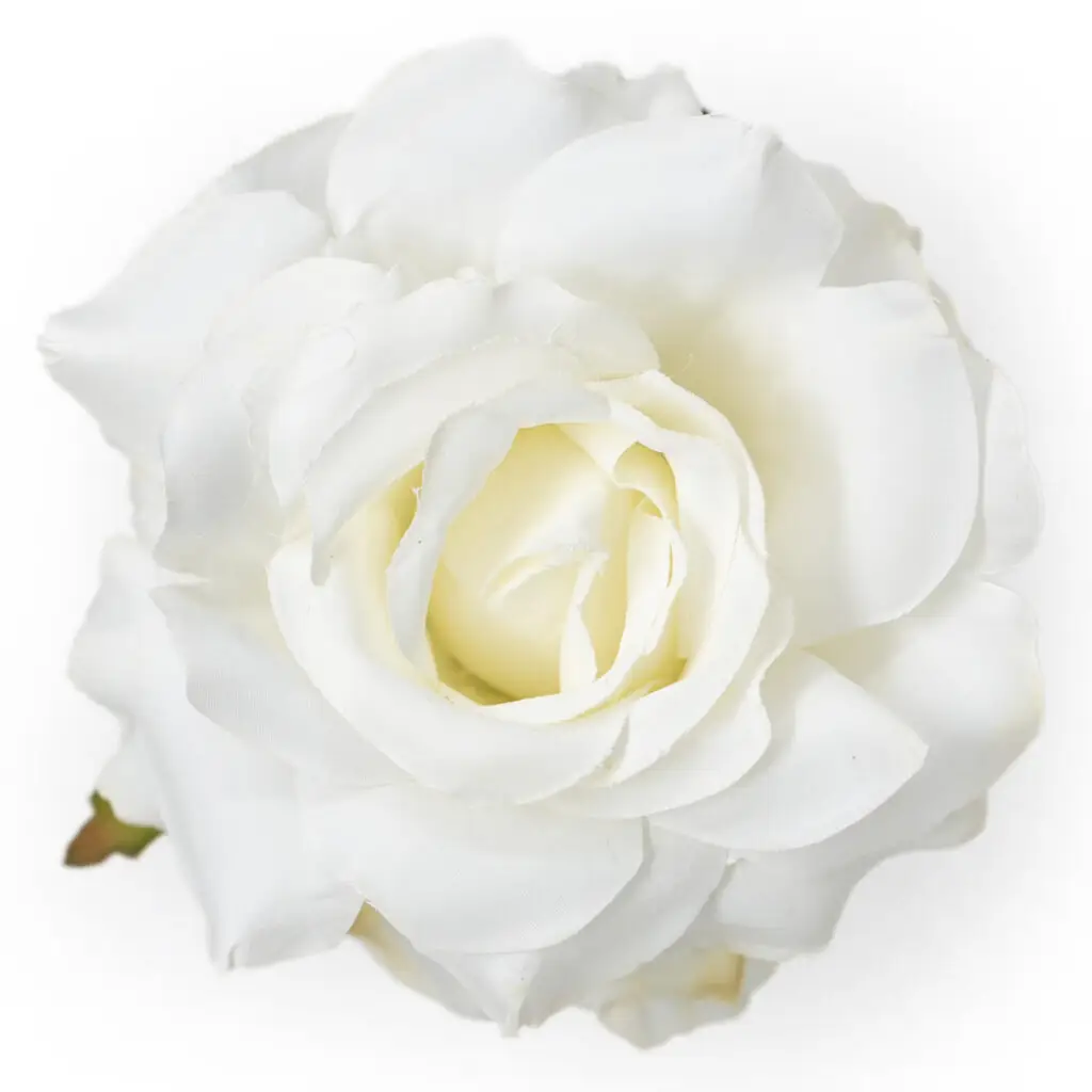 Flor de flamenca blanca tipo rosa para peinados de moda flamenca