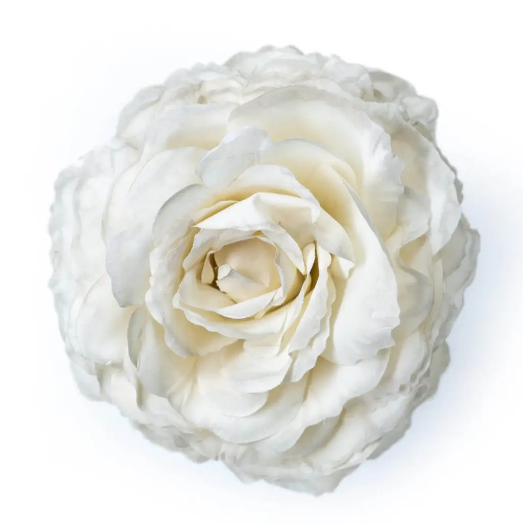 Flor de flamenca blanca para peinados de moda flamenca